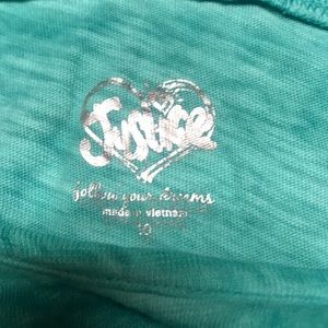 Justice Shirts & Tops - Girls teal Justice pull over long sleeve shirt Justice Shirts & Tops - Girls teal Justice pull over long sleeve shirt